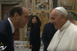 Don Hilton meeting Pope Francis at the World Congress